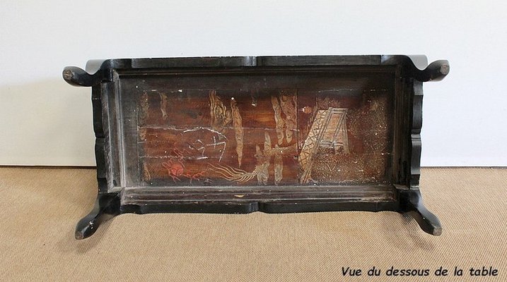 Small Chinoiserie Coffee Table With Black Lacquer Early 20th Century For At Pamono Small Chinoiserie Coffee Table With, Small Black Lacquer Coffee Table