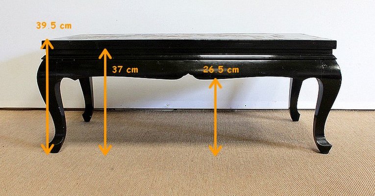 Small Chinoiserie Coffee Table With Black Lacquer Early 20th Century For At Pamono Small Chinoiserie Coffee Table With, Small Black Lacquer Coffee Table Set