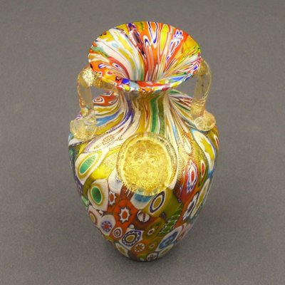 Murano Glass MIllefiori Vase by Gambaro & Poggi, Italy for sale at