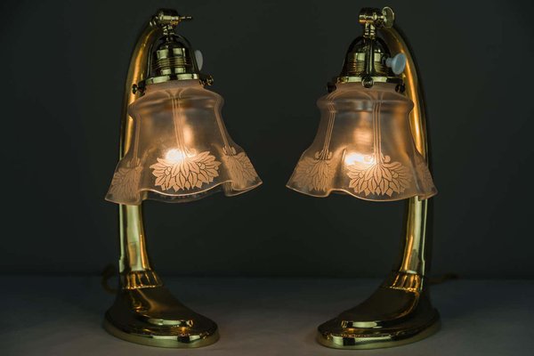 Table Lamps With Glass Shades 1907, Desk Lamps With Glass Shades