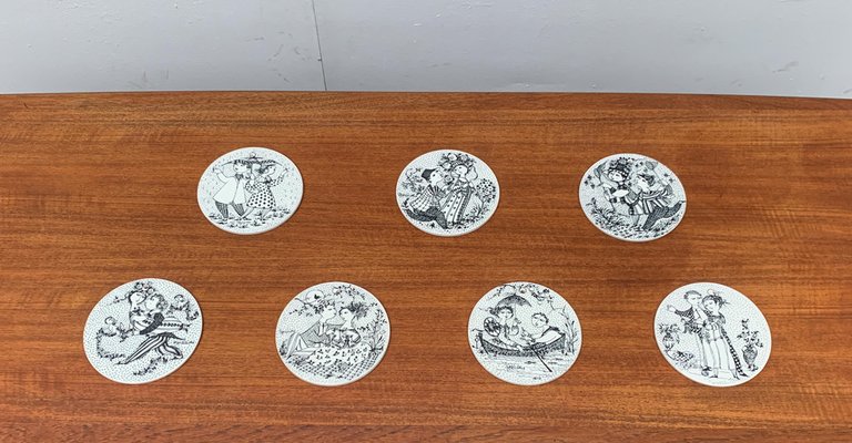 Mid-Century Danish Calendar Wall Plates by Bjørn Wiinblad for
