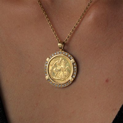 French Diamond 18 Karat Yellow Gold 