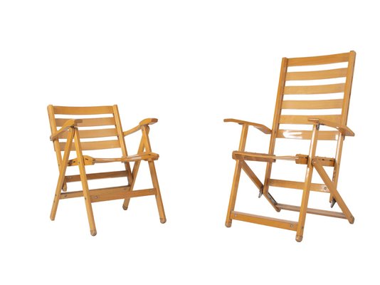 Sedie pieghevoli di Ico Luisa Parisi per Reguitti, Italia, anni '70, set  di