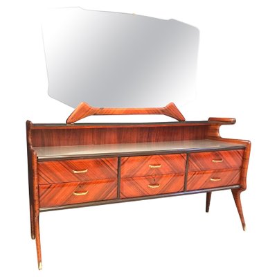 Mid-Century Italian Dresser with Mirror for sale at Pamono Mid-Century Italian Dresser with Mirror for sale at Pamono