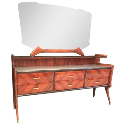 Mid-Century Italian Dresser with Mirror for sale at Pamono