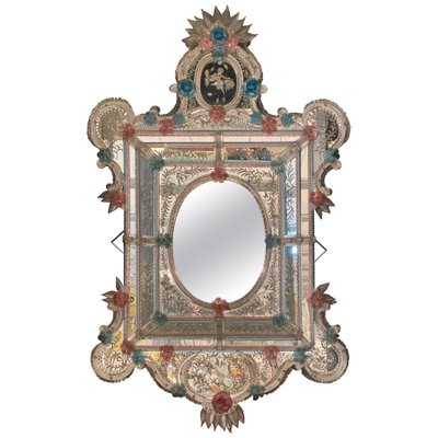 Venetian Murano Glass Mirror for sale at Pamono