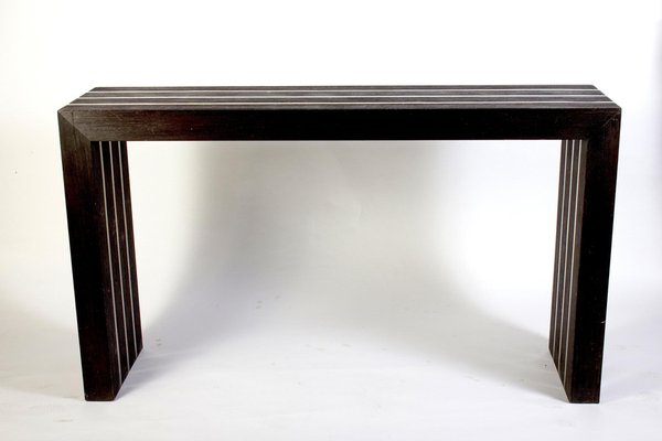 Steel and 2024 wood console table