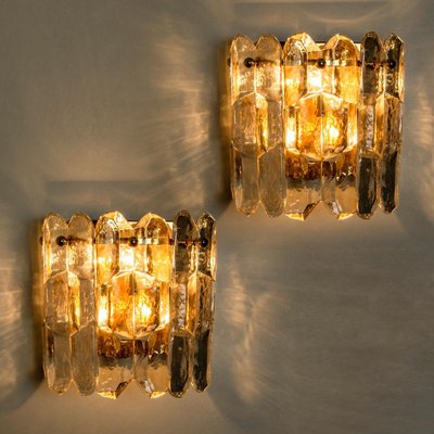 Palazzo Wall Light in Gilt Brass and Glass by J. T. Kalmar for