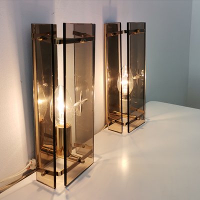 Portuguese Art Deco Style Gold And Amber Glass Wall Sconces Set Of 2 For At Pamono - Artistic Glass Wall Sconces
