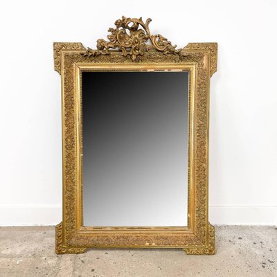 Antique French Napoleon Iii Gilt Mirror, Large French Gilt Mirror