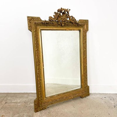 Antique French Napoleon Iii Gilt Mirror, Vintage French Gilt Mirror