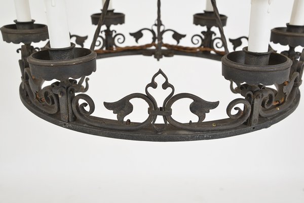 20th Century Cast Iron Black Meval Gothic Banqueting Chandelier For At Pamono 20th Century Cast Iron Black Meval, Latest Cast Iron Chandelier