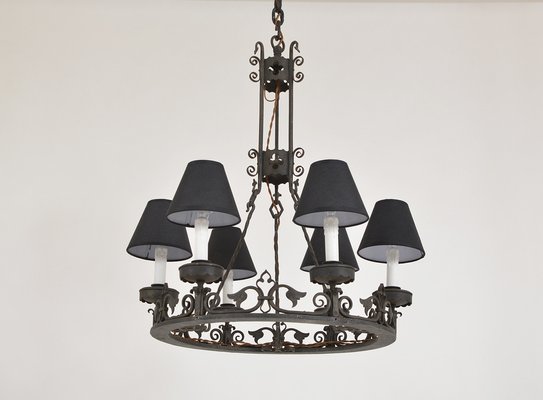 20th Century Cast Iron Black Medieval, Medieval Style Lamp Shades Of Grey