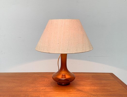 Mid Century Danish Glass Table Lamp from Holmegaard for sale at Pamono