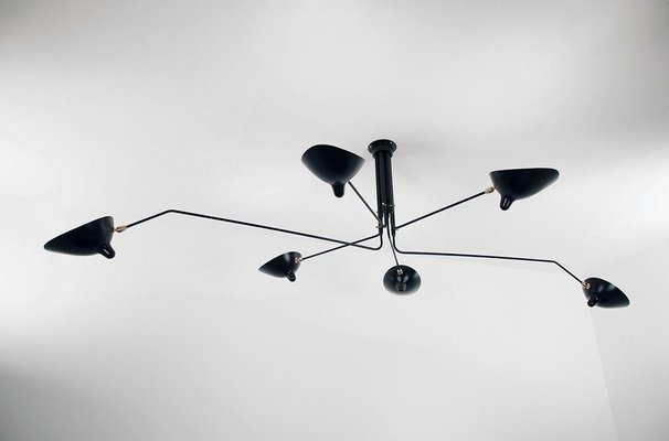 Black mid century ceiling light Clearance