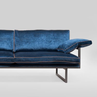 met de klok mee Verstikkend Bevestigen aan Urban Brad Gp01 Sofa in Ristretto & Royal Blue Fabric by Peter Ghyczy for  sale at Pamono