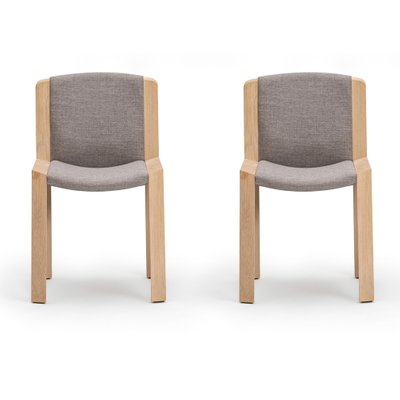 Jakke procent trådløs Chairs 300 in Wood and Kvadrat Fabric by Joe Colombo, Set of 2 for sale at  Pamono