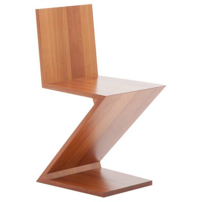 Zig Zag Chair by Gerrit Thomas Rietveld for Cassina for sale at Pamono