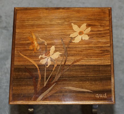 Art Nouveau Burr Walnut Cat Nesting Tables Set By Emile Galle For Sale At Pamono Art Nouveau Burr Walnut Cat Nesting Tables Set By Emile Galle For Sale At Pamono