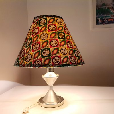 Green Metal And Fabric Table Lamp, How To Paint A Fabric Lampshade Uk