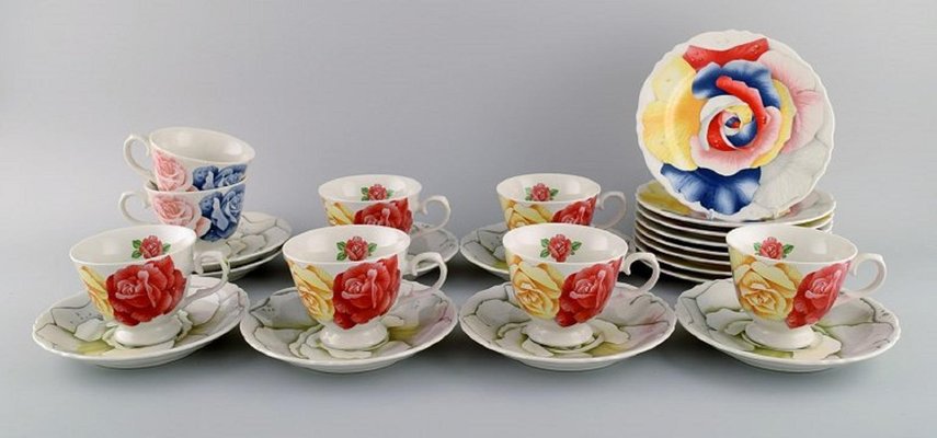 Romantica Kaffeeservice für 8 Personen von Emilio Bergamin für Taitù, 24er Set bei Pamono kaufen