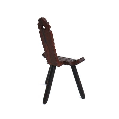 Spanish Brutalist Wooden Chair, 1960s for sale at Pamono