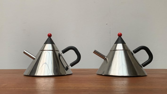 Japanese Postmodern Stainless Steel Kettle, Set of 2 for sale at
