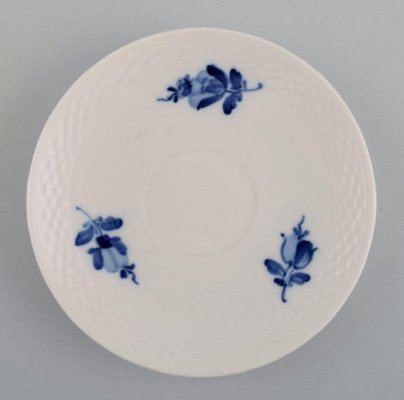 L Art - Six Royal Copenhagen Blue flower Braided plates. Model numbe