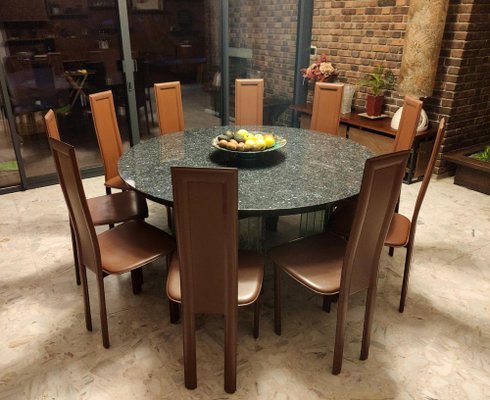 Large Round 10 Seater Table In Granite, How Big Is A 10 Seater Table