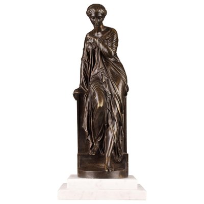 Late 19th Century Bronze Suzanne Statue by Eugene-Antoine Aizelin