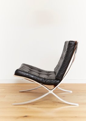 Fauteuil Barcelona Style Mies Van Der Rohe – Cuir Marron – Très Bon état