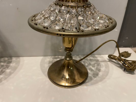 Antique brass and 2024 crystal table lamps
