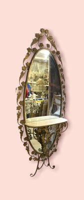 Großer Spiegel mit vergoldetem Rahmen bei Pamono kaufen