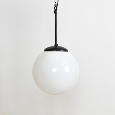 Czech Opaline Globe Pendant Light For, White Globe Pendant Light Fixture