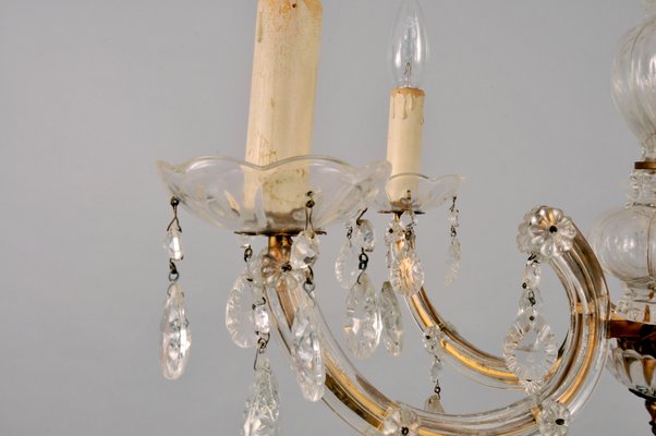Maria Theresa 5 Light Chandelier With Genuine Crystals France 1920s For At Pamono Maria Theresa 5 Light Chandelier With, Crystal Real Candle Chandelier Lighting