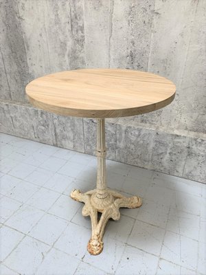 Cast Iron Pedestal Bistro Table, Small Round White Bistro Table