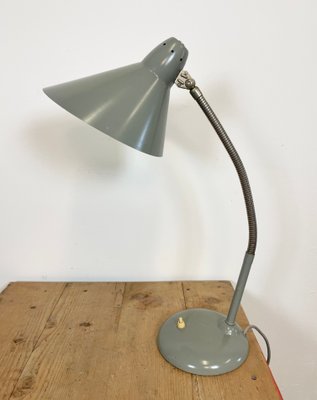 Lampe de Bureau Champignon en Argent et Blanc par Dijksta Lampen, 1970s en  vente sur Pamono