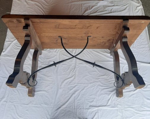 mesa hierro y madera a medida para bebidas