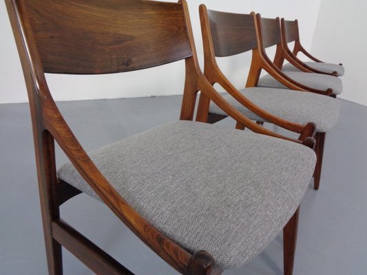 Danish Rosewood Dining Chairs by Vestervig Eriksen 1960s Set of