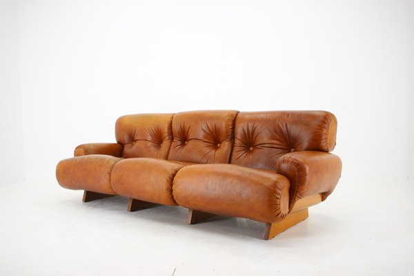 Italian Armchairs And 3 Seater Sofa In, Leather And Wood Sofa Italian