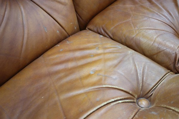 Cognac Leather 1970s For At Pamono, How To Clean An Italian Leather Sofa