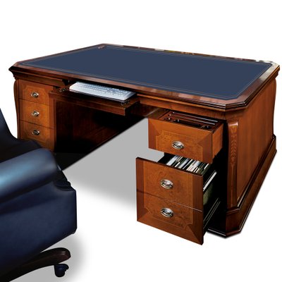 Executive Desk with Leather Top for sale at