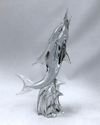 Large Mid-Century Murano Glass Dolphin by Licio Zanetti, 1960s for