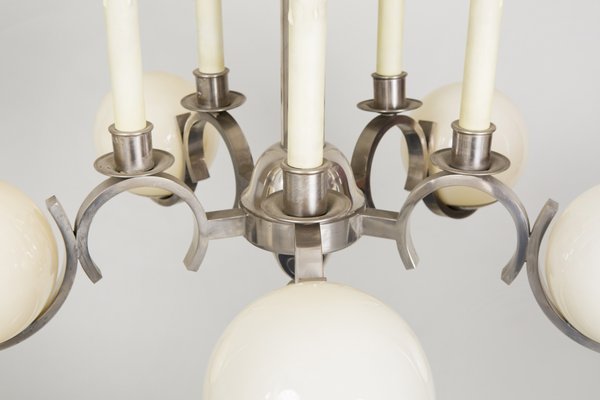 Czech Nickel And Brass Chandelier 1920s For At Pamono Brass Chandelier 1920s For At Pamono, Chandelier Candle Holder Replacement
