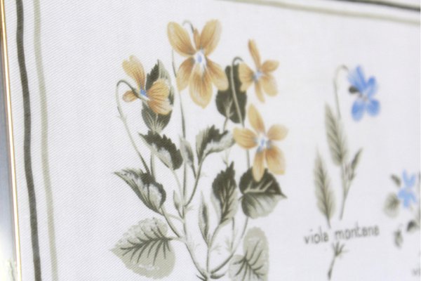 Vintage Blumentafel, 1960er