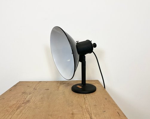 Black Enamel Table Lamp 1950s, Enamel Shade Table Lamp