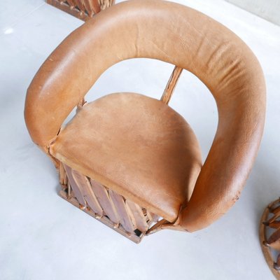 Large Mid-Century Art Populaire Dining Chair and Table Set for