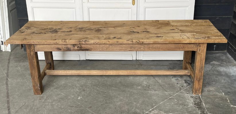 Large 19th Century Rustic Oak Farmhouse Dining Table For At Pamono Rustic Oak Farmhouse Dining Table, Best Reclaimed Wood Dining Tables In Ecuador