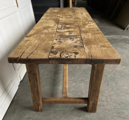 Rustic Oak Farmhouse Dining Table, Pictures Of Painted Farmhouse Tables And Chairs In Philippines