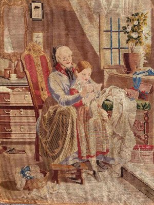 Antique French Fine Needlepoint Tapestry for sale at Pamono